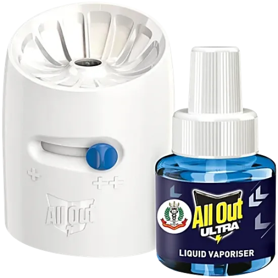 ALL OUT ULTRA COMBI | MOSQUITO KILLER | LIQUID VEPORISER | 1 PCS HEATER + 1 PCS REFILL PACK 