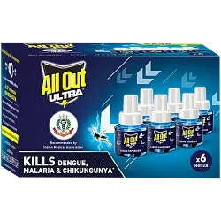 ALL OUT ULTRA REFILL | MOSQUITO KILLER | LIQUID VEPORISER | 45 ML | 6 PCS PACK