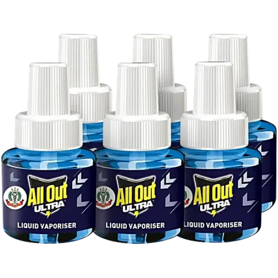 ALL OUT ULTRA REFILL | MOSQUITO KILLER | LIQUID VEPORISER | 45 ML | 6 PCS PACK