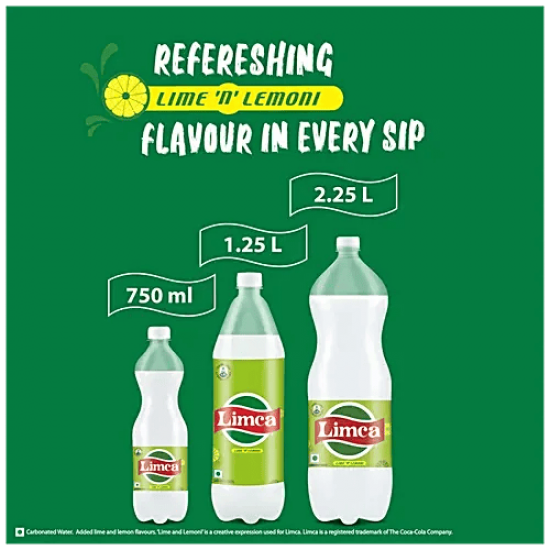 LIMCA LIME-N-LEMON FLAVOURED SOFT DRINK | COLD DRINK 1 LTR