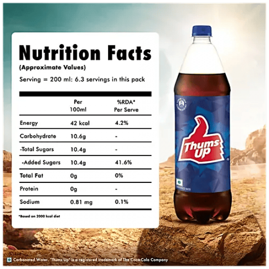 THUMS UP SOFT DRINK | CARBONATED WATER | COLD DRINK 2.25 LTR