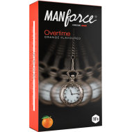 MANFORCE OVERTIME ORANGE FLAVOURED CONDOMS 10 PCS PACK