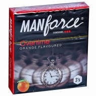MANFORCE OVERTIME ORANGE FLAVOURED CONDOMS 3 PCS PACK