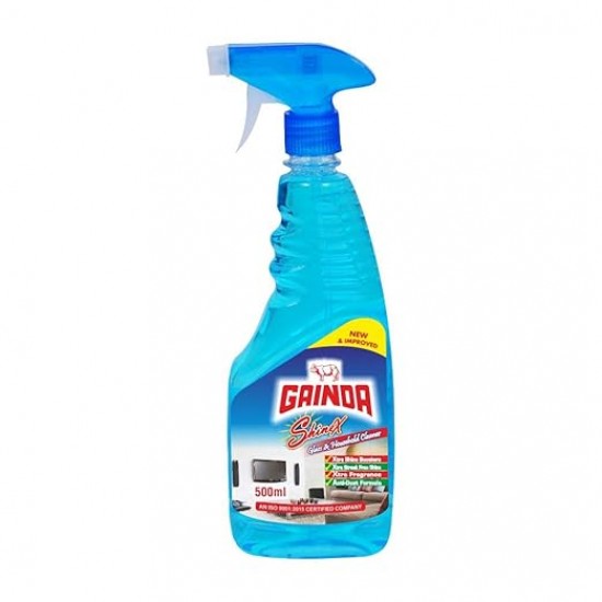 GAINDA SHINEX GLASS CLEANER | REMOVE DUST OR DURT | 2X ACTION HOUSEHOLD & GLASS CLEANER | 500 ML