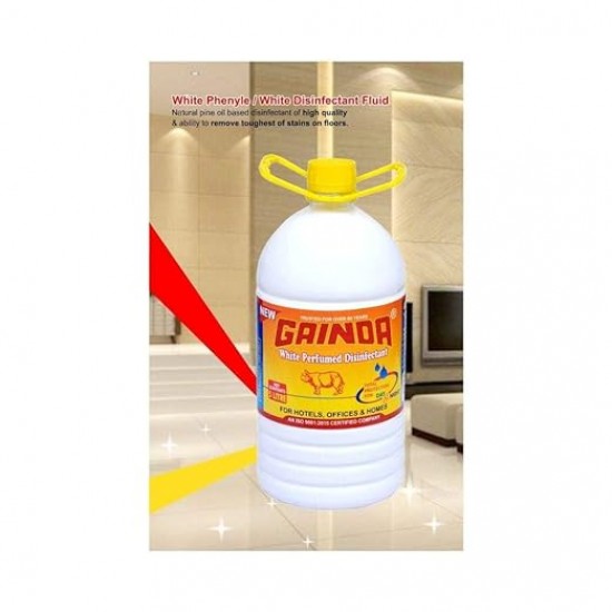 GAINDA WHITE PERFUMED PHENYLE | SURFACE DISINFECTANT | 10X CLEANING POWER | 5 LTR